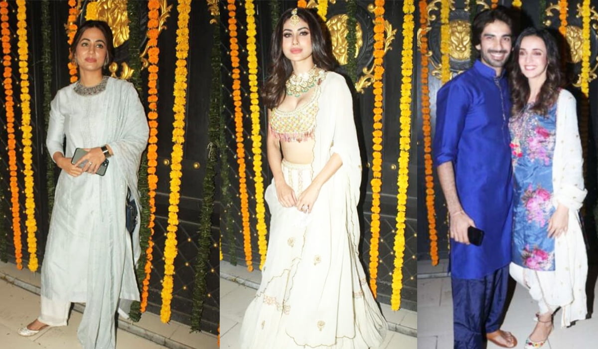 Inside Pictures of Ekta Kapoor's Diwali Party 2020 Hina Khan, Mouni Roy, Sanaya Irani shine in glamorous Diwali outfits