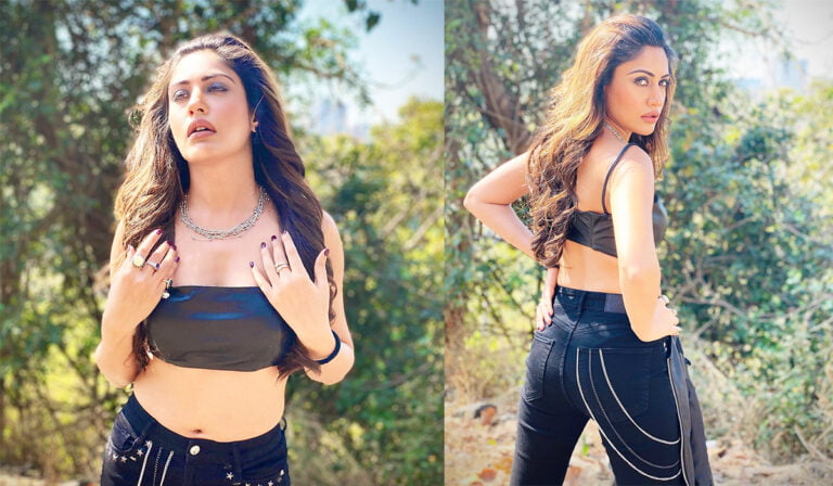 Naagin 5 Surbhi Chandna Ditches Her Saree Look And Slay In All Black Crop Top And Pants