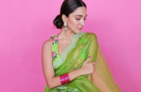 Kiara Advani Flaunts Her Green Saree Look