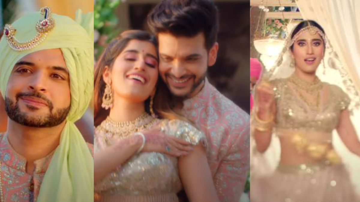 Karan Kundrra y Akasa Singh se ven adorables con looks tradicionales en esta canción de boda perfecta
