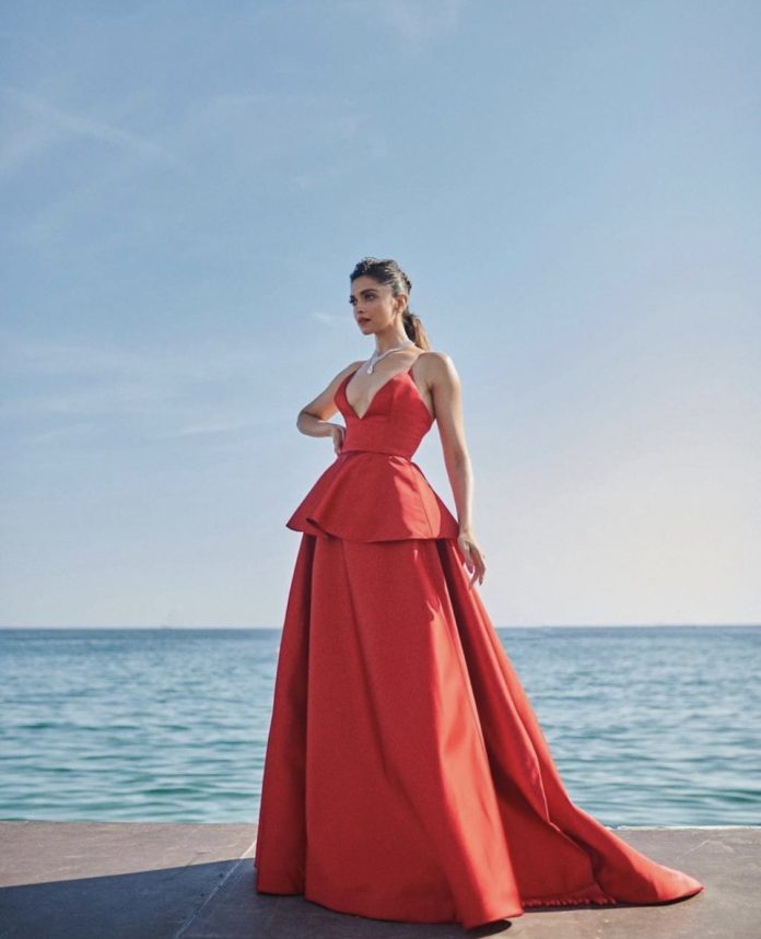 Cannes 2022: Deepika Padukone Flaunts Her Red Gown In Style