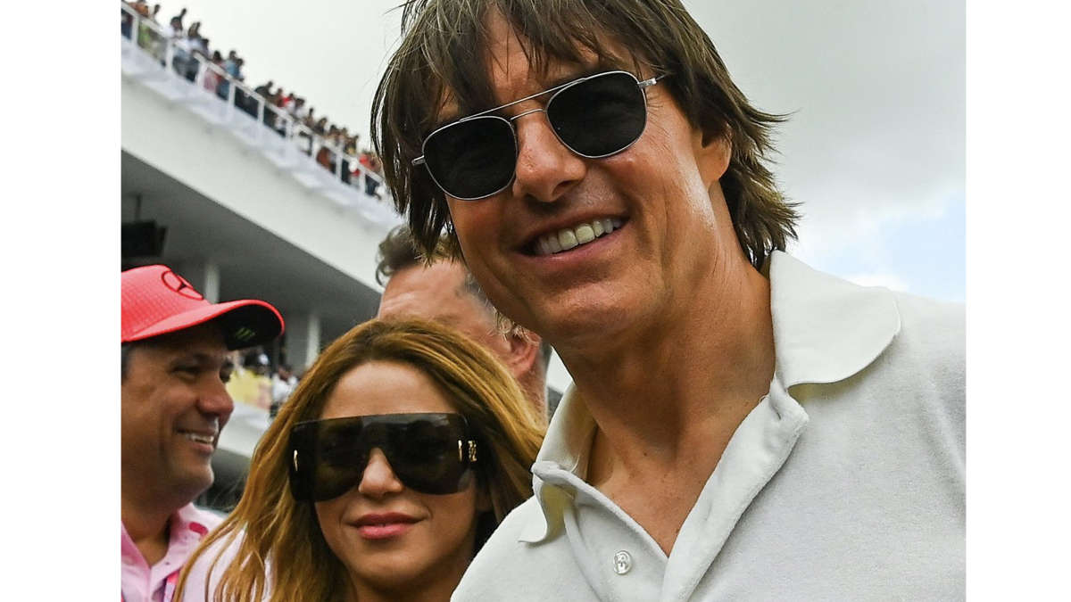 Tom Cruise Enjoys Conversation With Shakira At Formula One Miami Grand Prix