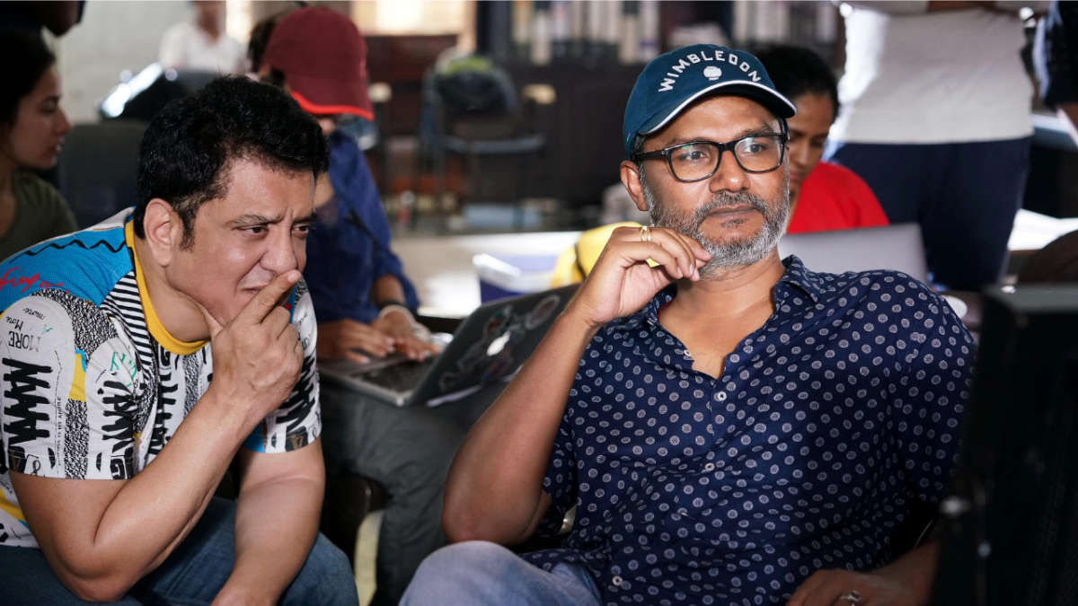 Producer Sajid Nadiadwala With Director Nitesh Tiwari For Varun Dhawan And Janhvi Kapoor Starrer Bawaal