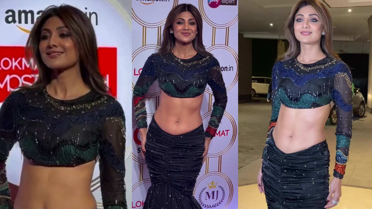 Shilpa Shetty Flaunts Her Mermaid Dress At Lokmat Most Stylish Awards