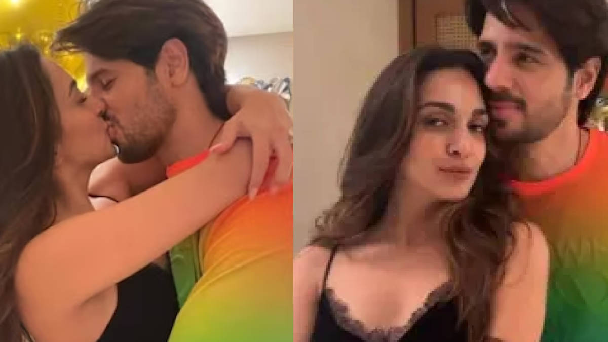 Kiara Advani’s Birthday Kiss To Husband Sidharth Malhotra At His Birthday Bash