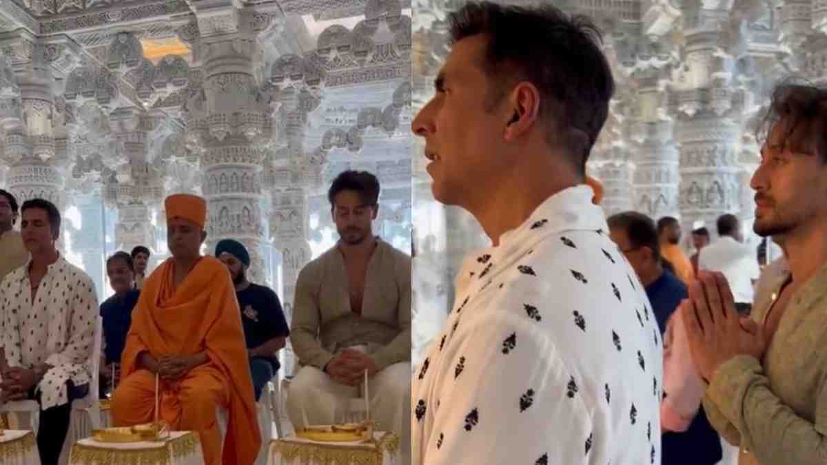 Akshay Kumar, Tiger Shroff Pray At Abu Dabi BAPS Hindu Mandir Before ‘Bade Miyan Chote Miyan’ Release