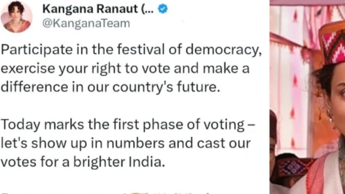 Every Vote Matters, Says Kangana Ranaut