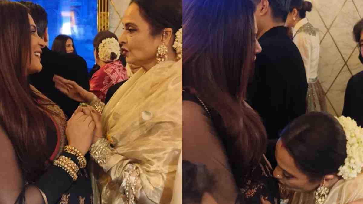 Rekha Blesses Mom-to-be Richa Chadha, Gives Her Baby Bump A Kiss