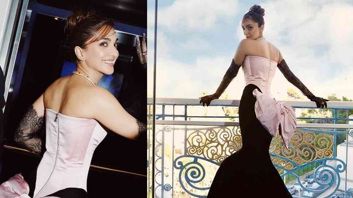 Cannes 2024 : Kiara Advani Glamour In Pink And Black Corset Gown