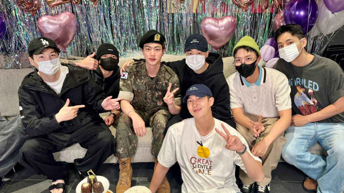 BTS Jin gets emotional after military discharge, reunion with the team members