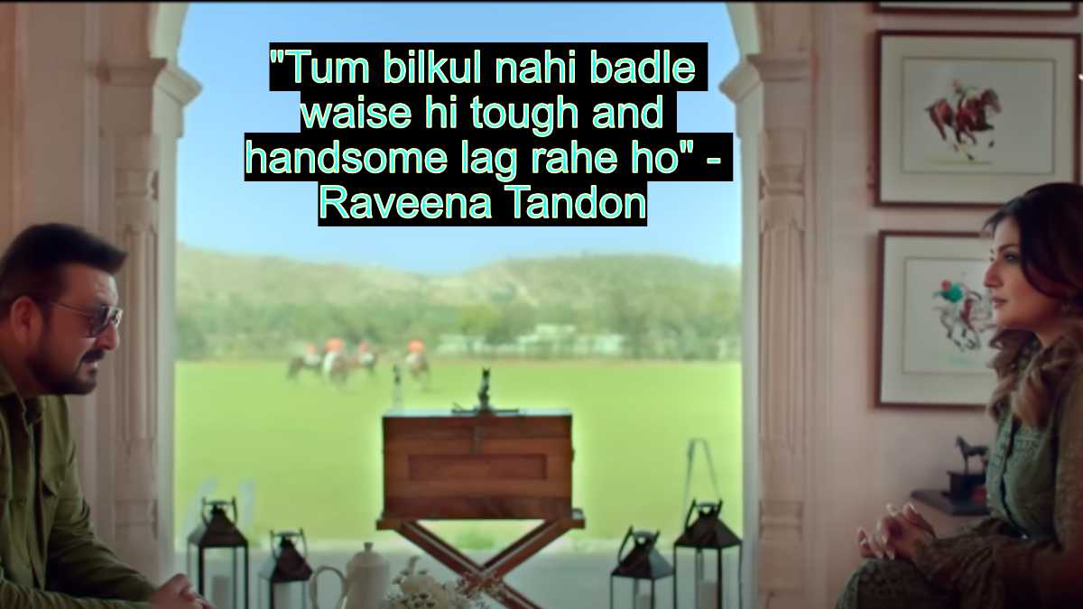 "tum bilkul nahi badle waise hi tough and handsome lag rahe ho" - raveena tandon