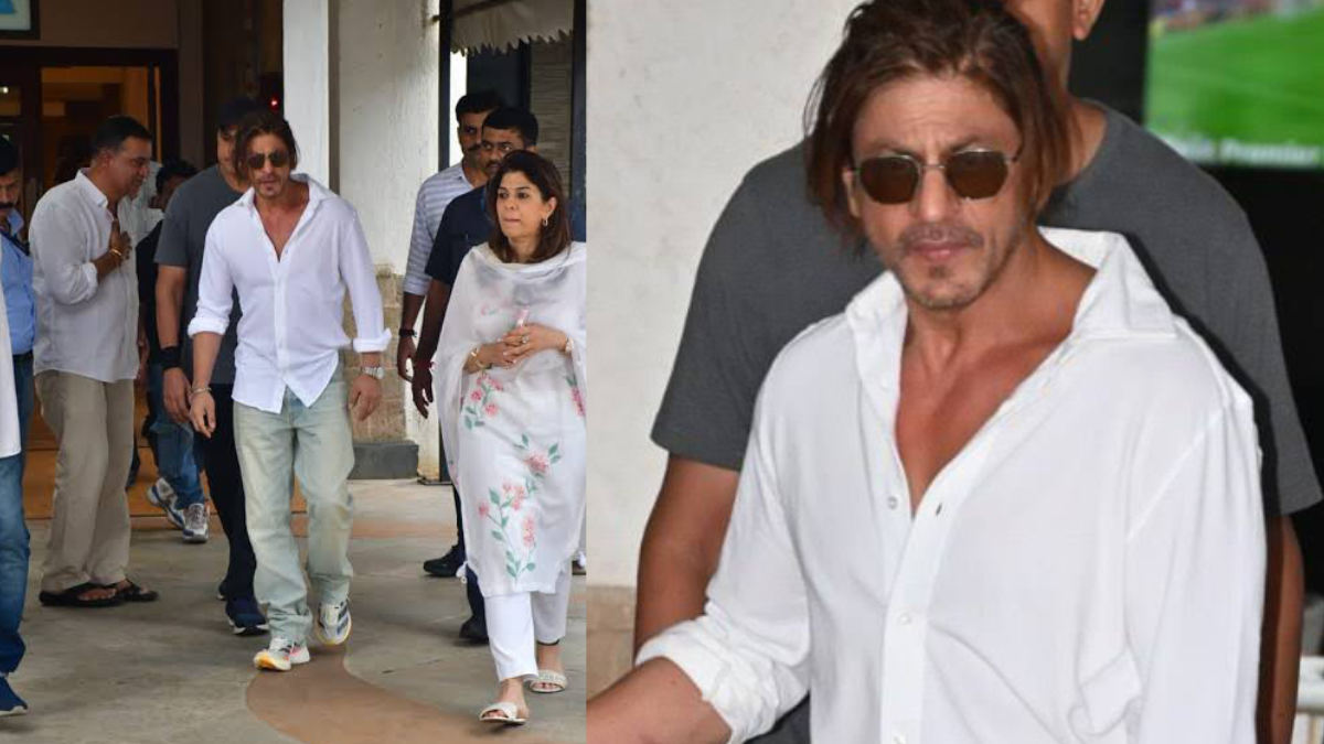 Shah Rukh Khan attends prayer meet of photographer Pradeep Bandekar with manager Pooja Dadlani