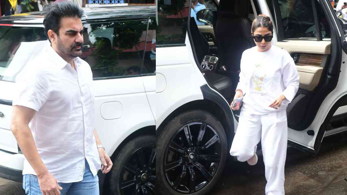 Arbaaz Khan with his wife Shura attend ex wife Malaika Arora’s Father’s last rites