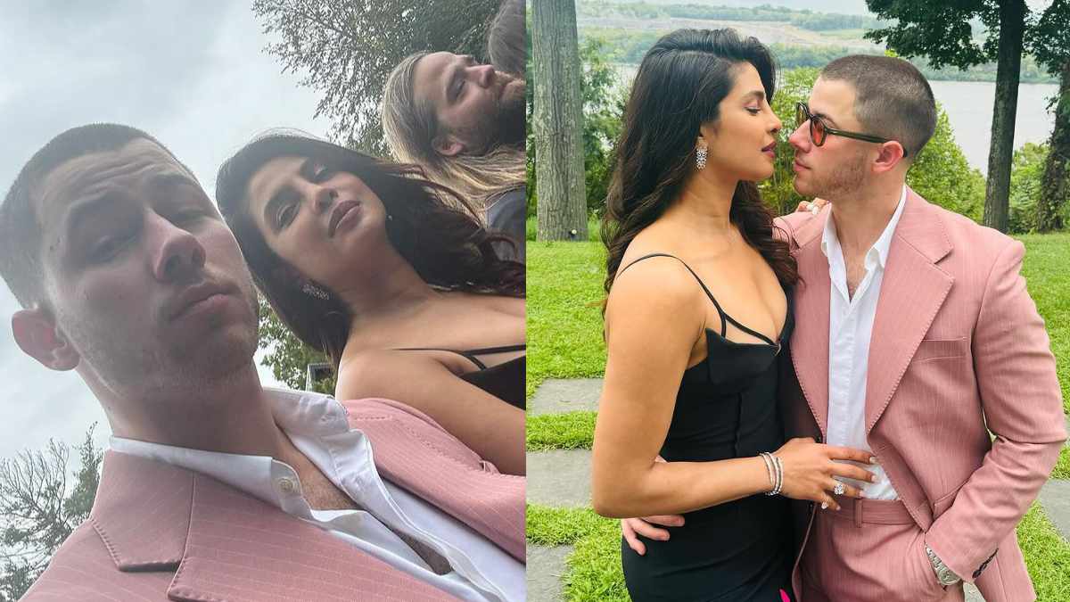 Priyanka Chopra and Nick Jonas turned heads with their stunning appearance at a family friend’s wedding