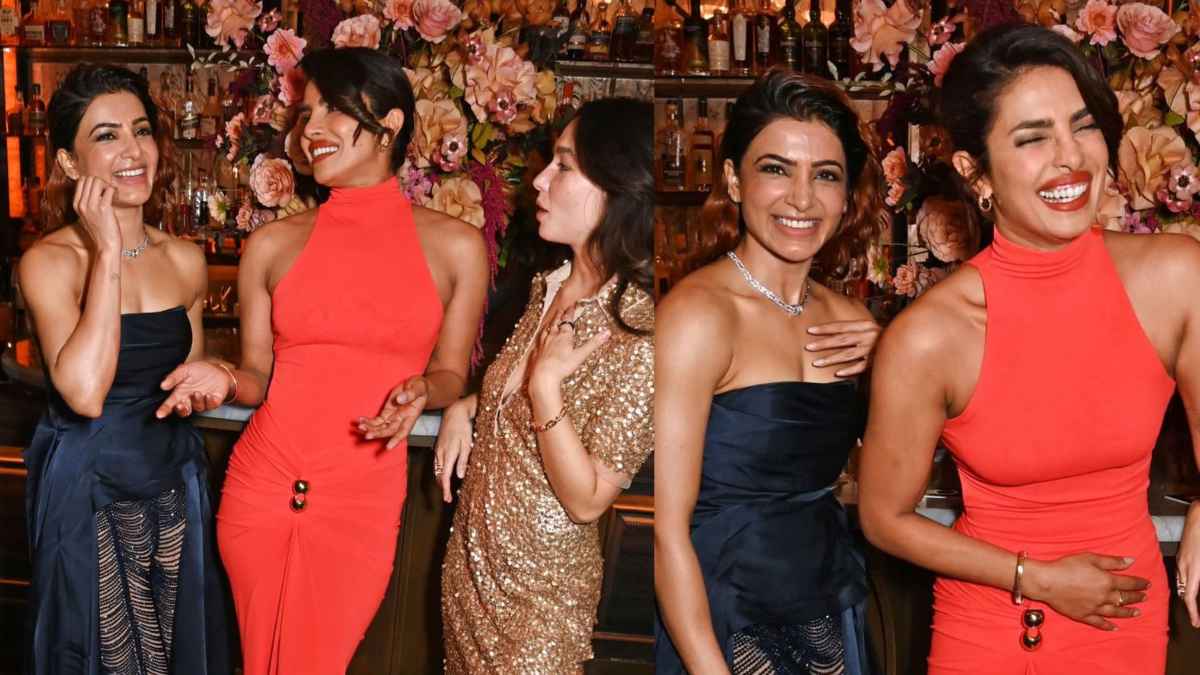 Priyanka Chopra poses with Samantha Ruth Prabhu at the special screening of Citadel: Honey Bunny