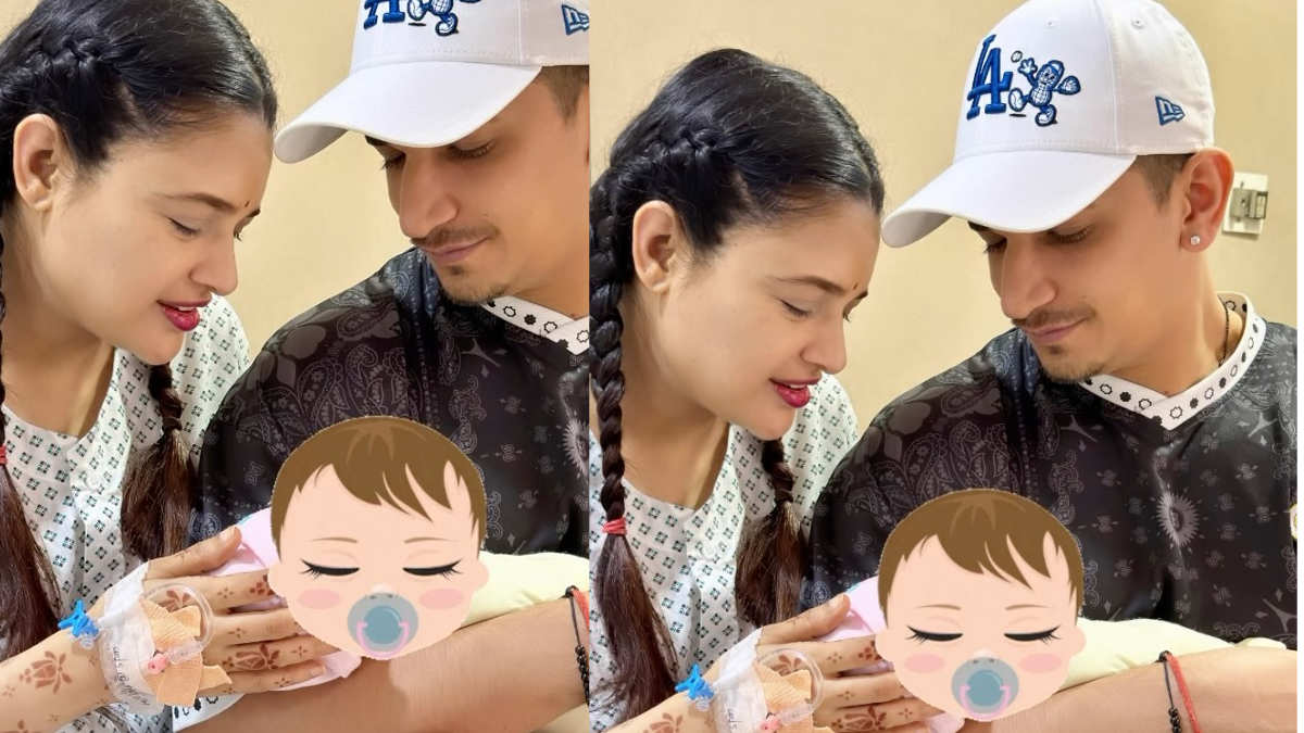 Prince Narula and Yuvika Chaudhary share a glimpse of their newborn daughter from hospital