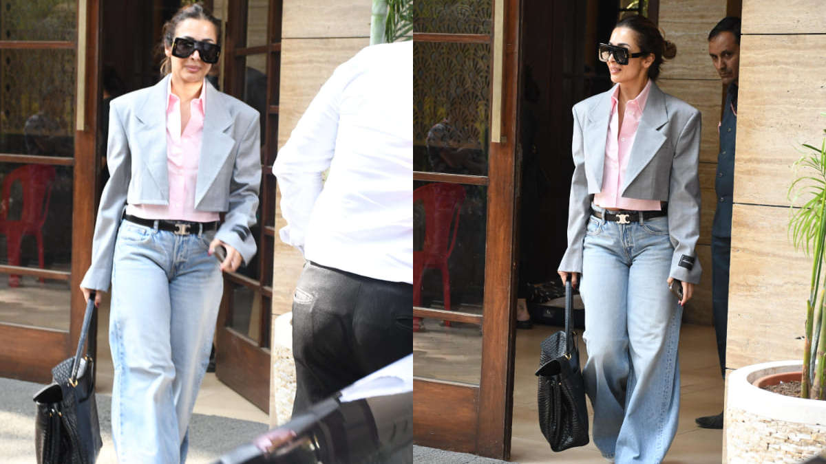 Malaika Arora flaunts her boss babe look, pairs denim with a blazer and formal shirt