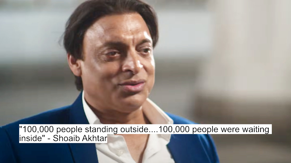 100,000 people standing outside....100,000 people were waiting inside - shoaib akhtar