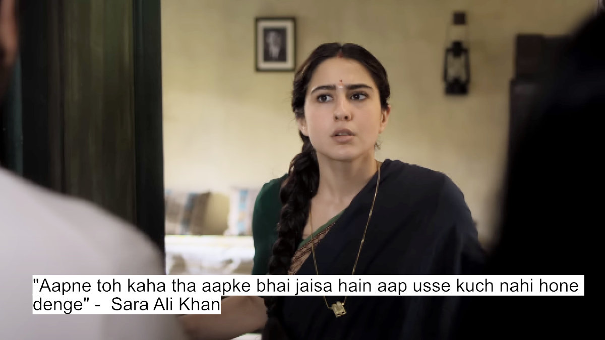 aapne toh kaha tha aapke bhai jaisa hain aap usse kuch nahi hone denge - sara ali khan