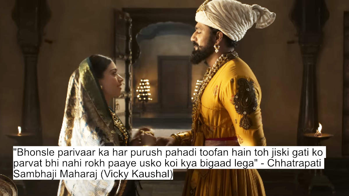 Vicky Kaushal As Sambhaji Maharaj'S Chhaava Dialogues Will Give You Goosebumps As He Fights Against Akshaye Khanna As Aurangzeb 5 bhonsle parivaar ka har purush pahadi toofan hain toh jiski gati ko parvat bhi nahi rokh paaye usko koi kya bigaad lega - chhatrapati sambhaji maharaj (vicky kaushal)