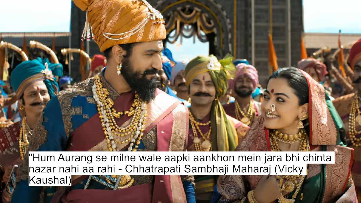 Vicky Kaushal As Sambhaji Maharaj'S Chhaava Dialogues Will Give You Goosebumps As He Fights Against Akshaye Khanna As Aurangzeb 4 hum aurang se milne wale aapki aankhon mein jara bhi chinta nazar nahi aa rahi - chhatrapati sambhaji maharaj (vicky kaushal)