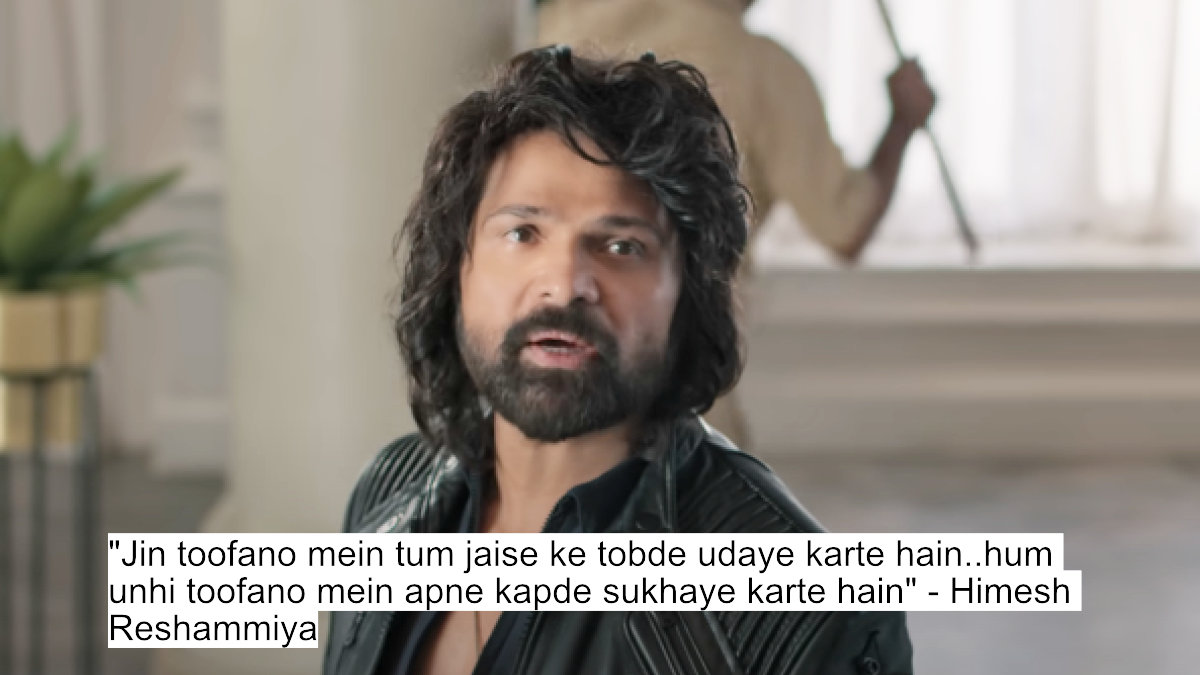 jin toofano mein tum jaise ke tobde udaye karte hain..hum unhi toofano mein apne kapde sukhaye karte hain - himesh reshammiya