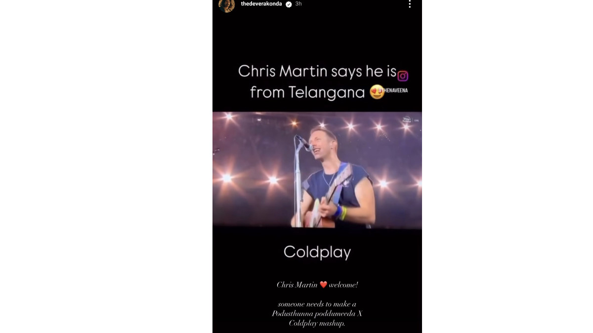 Chris Martin'S Telugu Connection! Vijay Deverakonda'S Priceless Reaction Over 'I'M From Telangana' Joke At Coldplay Concert 1 vijay deverakonda