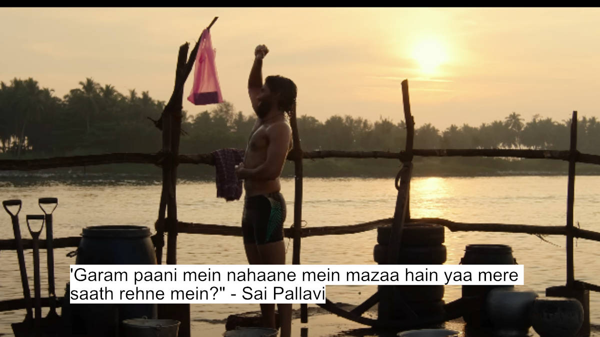garam paani mein nahaane mein mazaa hain yaa mere saath rehne mein - sai pallavi
