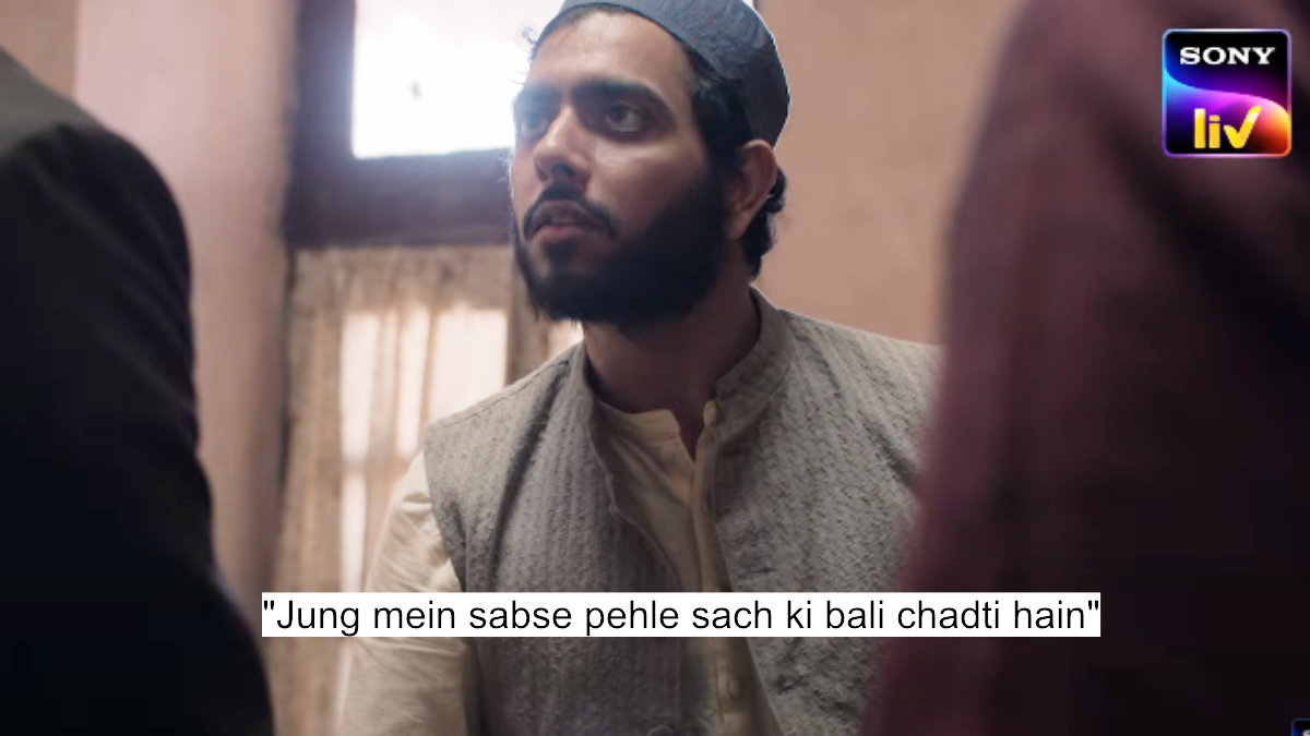 "jung mein sabse pehle sach ki bali chadti hain"