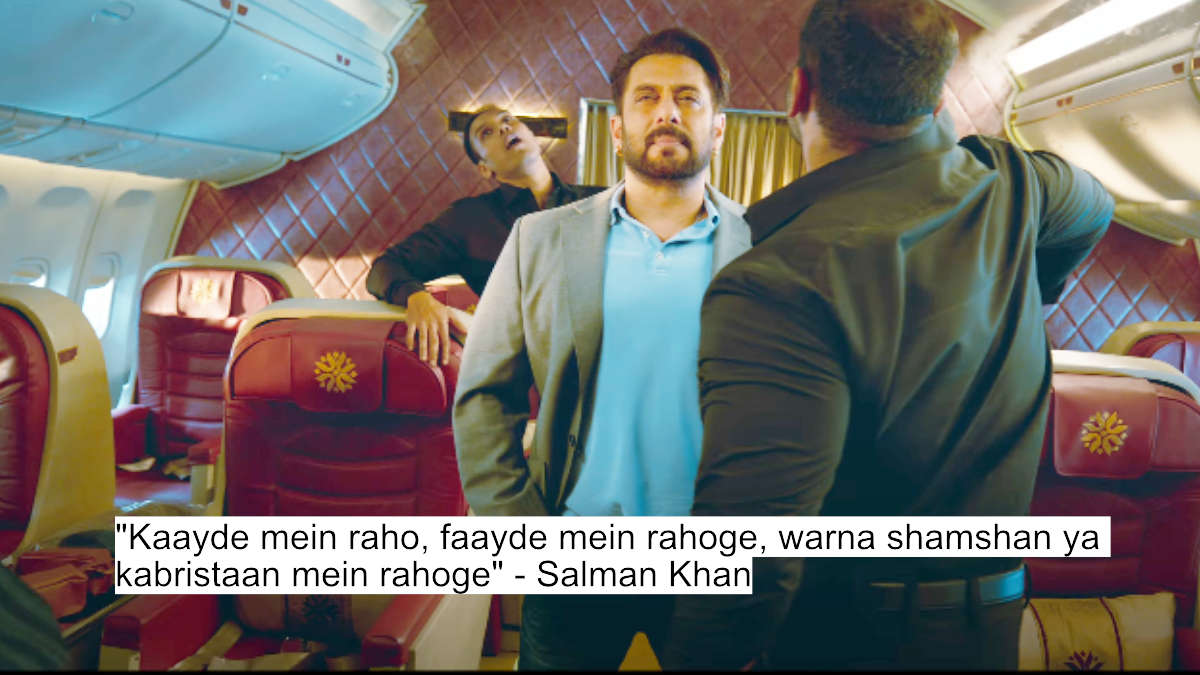 kaayde mein raho, faayde mein rahoge, warna shamshan ya kabristaan mein rahoge - salman khan