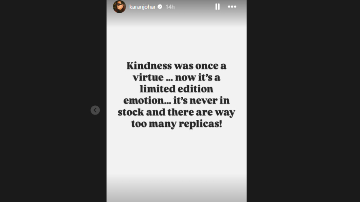 karan johar instagram story