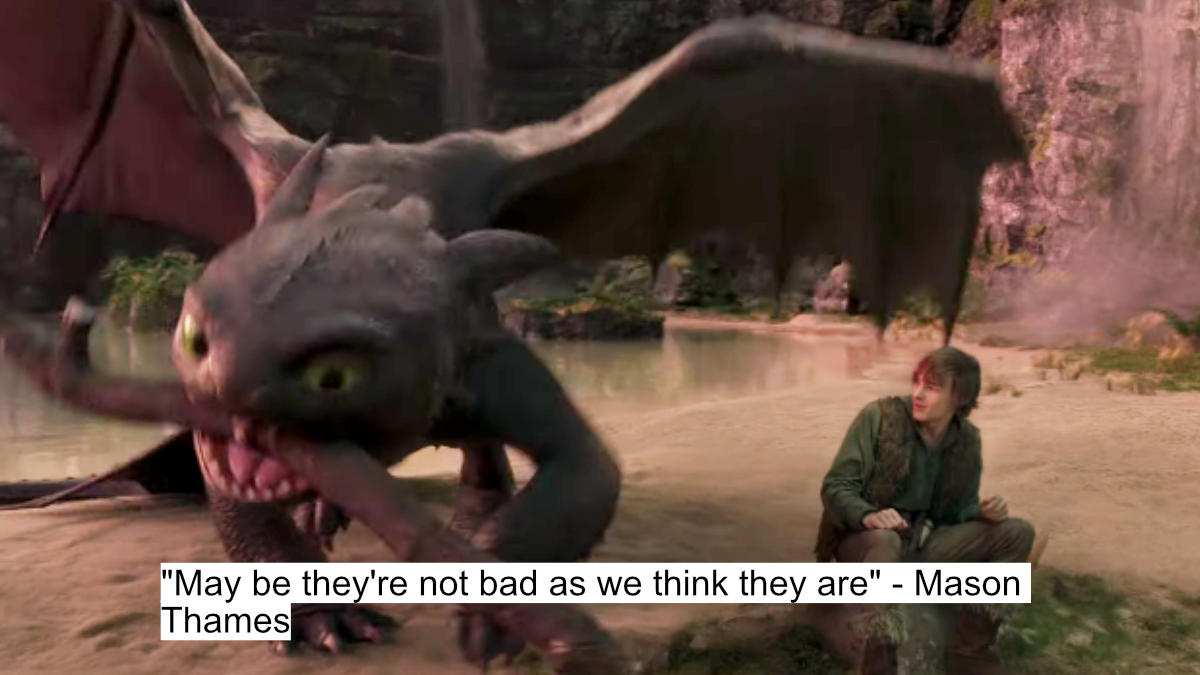 Toothless Takes Centre Stage! Live Action 'How To Train Your Dragon' Dialogues Will Give You Chills 5 may be they're not bad as we think they are - mason thames