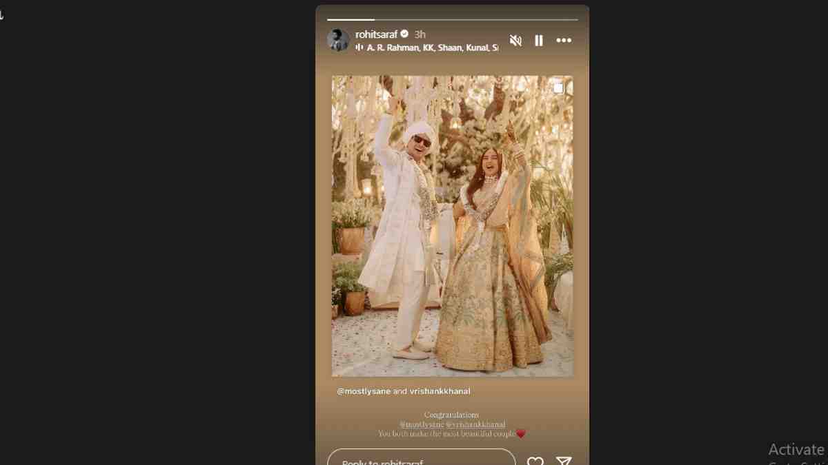 rohit sarafs heartfelt message for prajakta kolis wedding