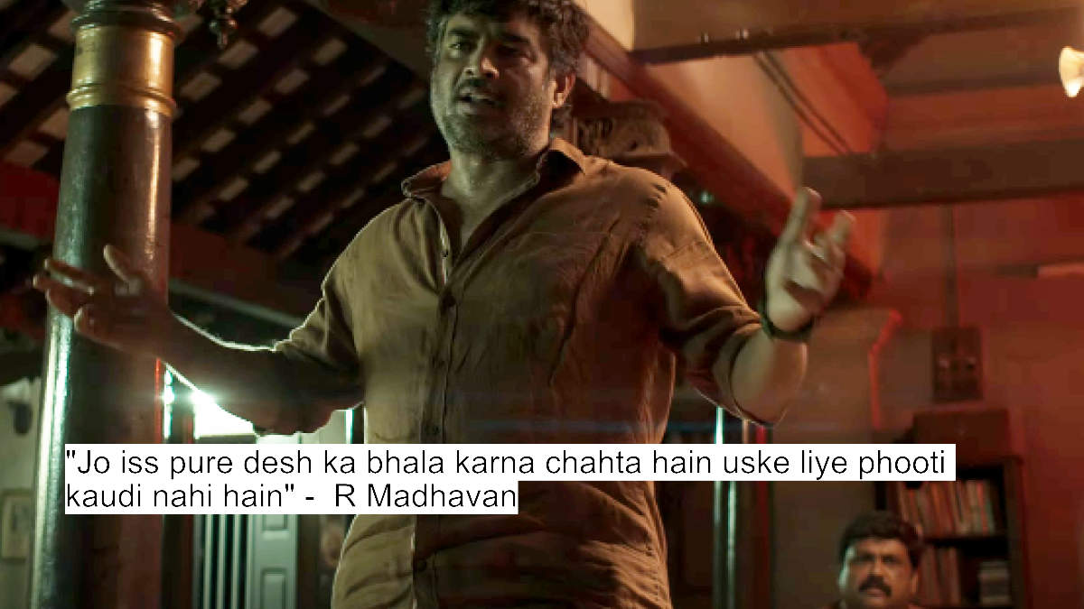 jo iss pure desh ka bhala karna chahta hain uske liye phooti kaudi nahi hain- r madhavan