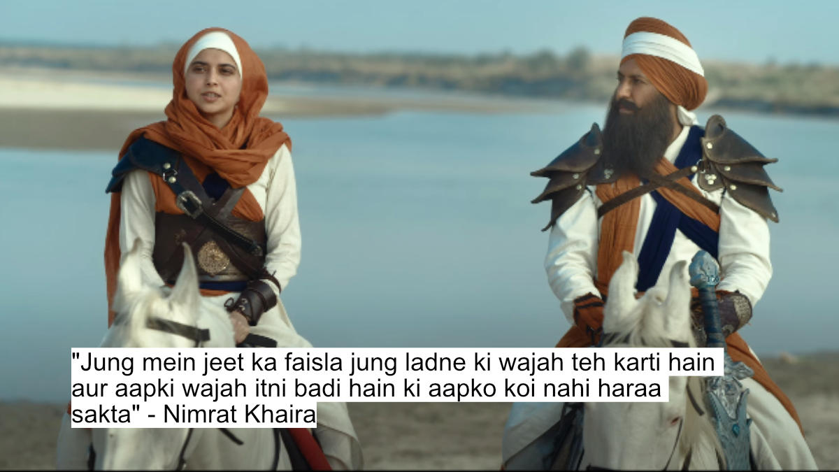 jung mein jeet ka faisla jung ladne ki wajah teh karti hain aur aapki wajah itni badi hain ki aapko koi nahi haraa sakta - nimrat khaira
