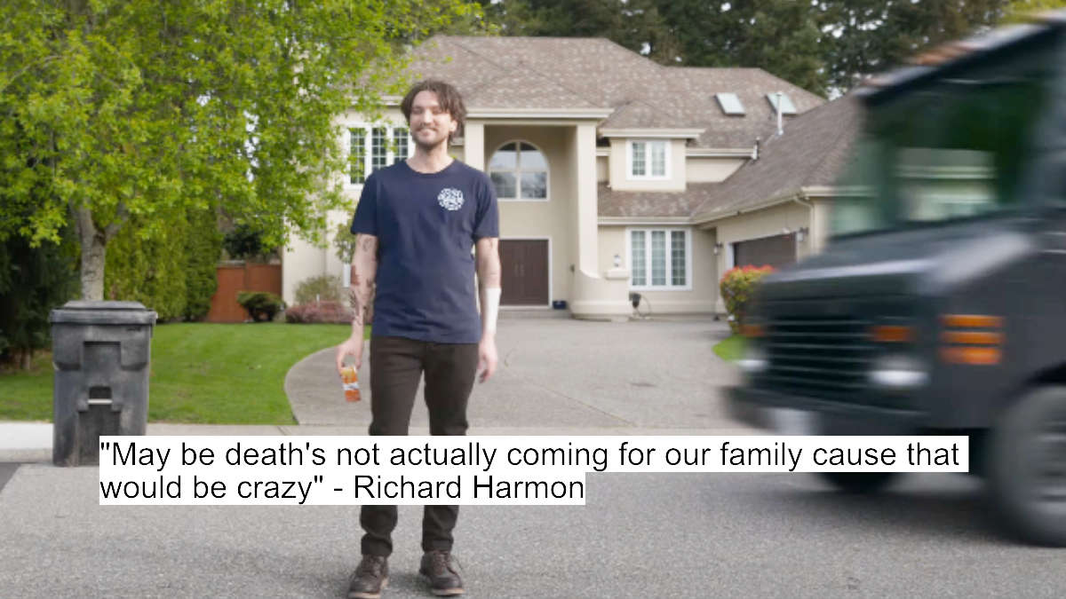 may be death's not actually coming for our family cause that would be crazy - richard harmon