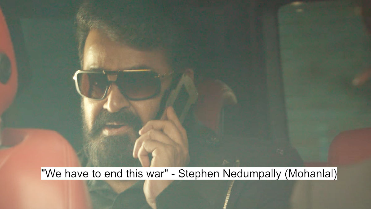 we have to end this war - stephen nedumpally (mohanlal)