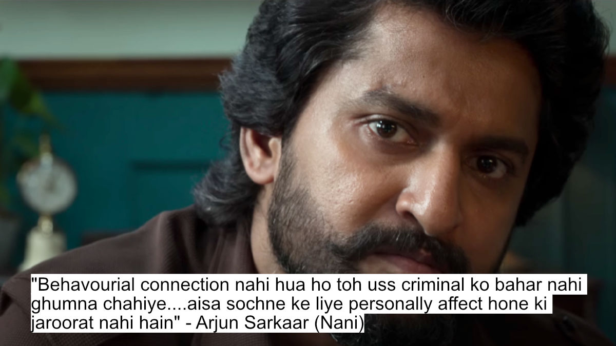 behavourial connection nahi hua ho toh uss criminal ko bahar nahi ghumna chahiye....aisa sochne ke liye personally affect hone ki jaroorat nahi hain- arjun sarkaar (nani)