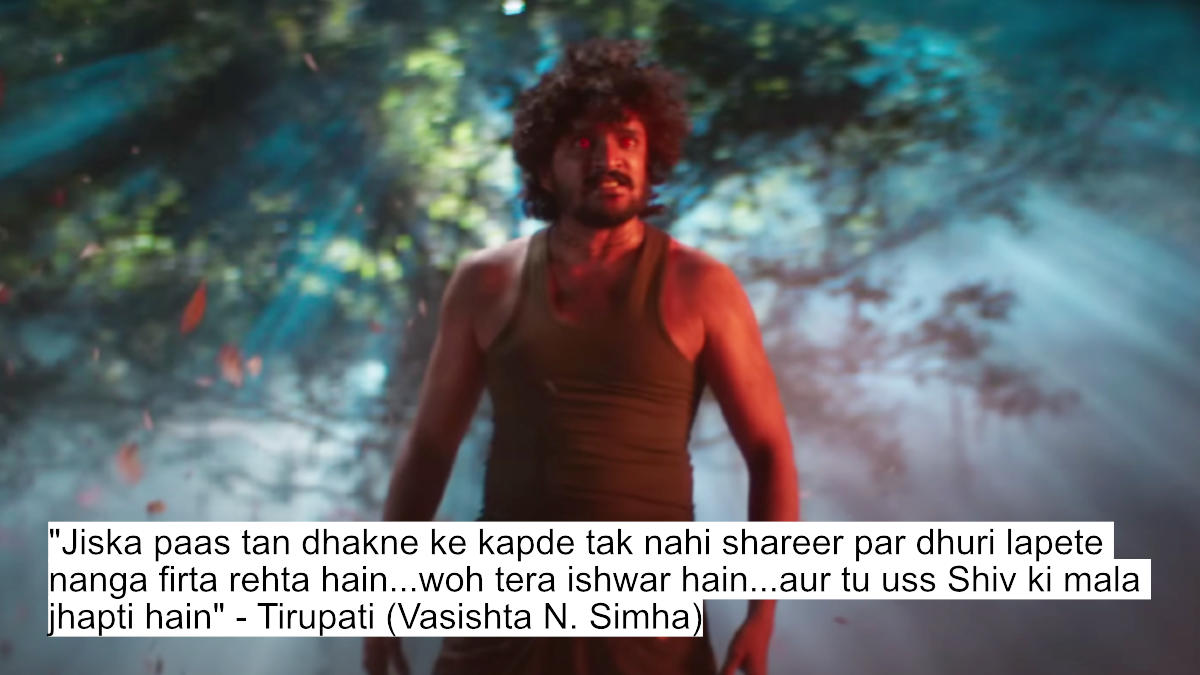 jiska paas tan dhakne ke kapde tak nahi shareer par dhuri lapete nanga firta rehta hain...woh tera ishwar hain...aur tu uss shiv ki mala jhapti hain - tirupati (vasishta n. simha)
