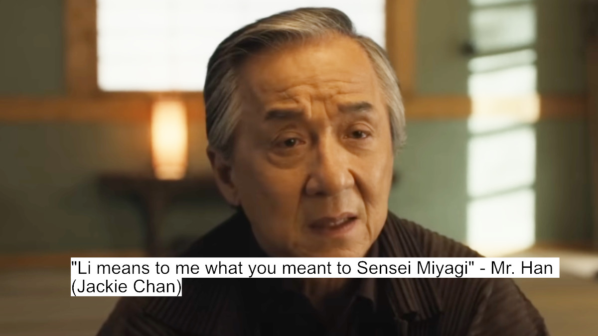 li means to me what you meant to sensei miyagi - mr. han (jackie chan)