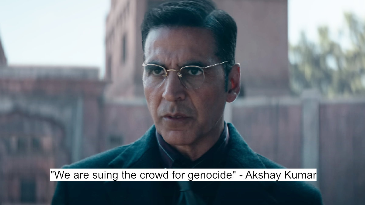 When Heroes Clash! Akshay Kumar And R Madhavan'S Kesari Chapter 2 Dialogues Promise An Epic Showdown 3 we are suing the crowd for genocide - akshay kumar