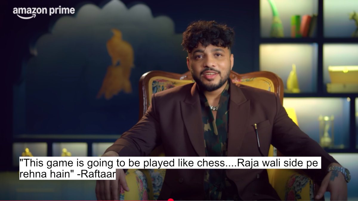 "this game is going to be played like chess....raja wali side pe rehna hain" -raftaar