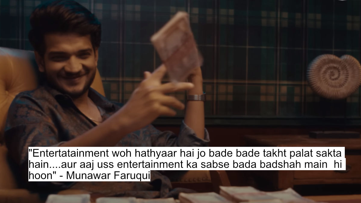 Get Ready For 'First Copy' Dialogues! Munawar Faruqui'S Piracy Kingpin Role In Nostalgic Series Is A Must-Watch 1 entertatainment woh hathyaar hai jo bade bade takht palat sakta hain....aur aaj uss entertainment ka sabse bada badshah main hi hoon - munawar faruqui