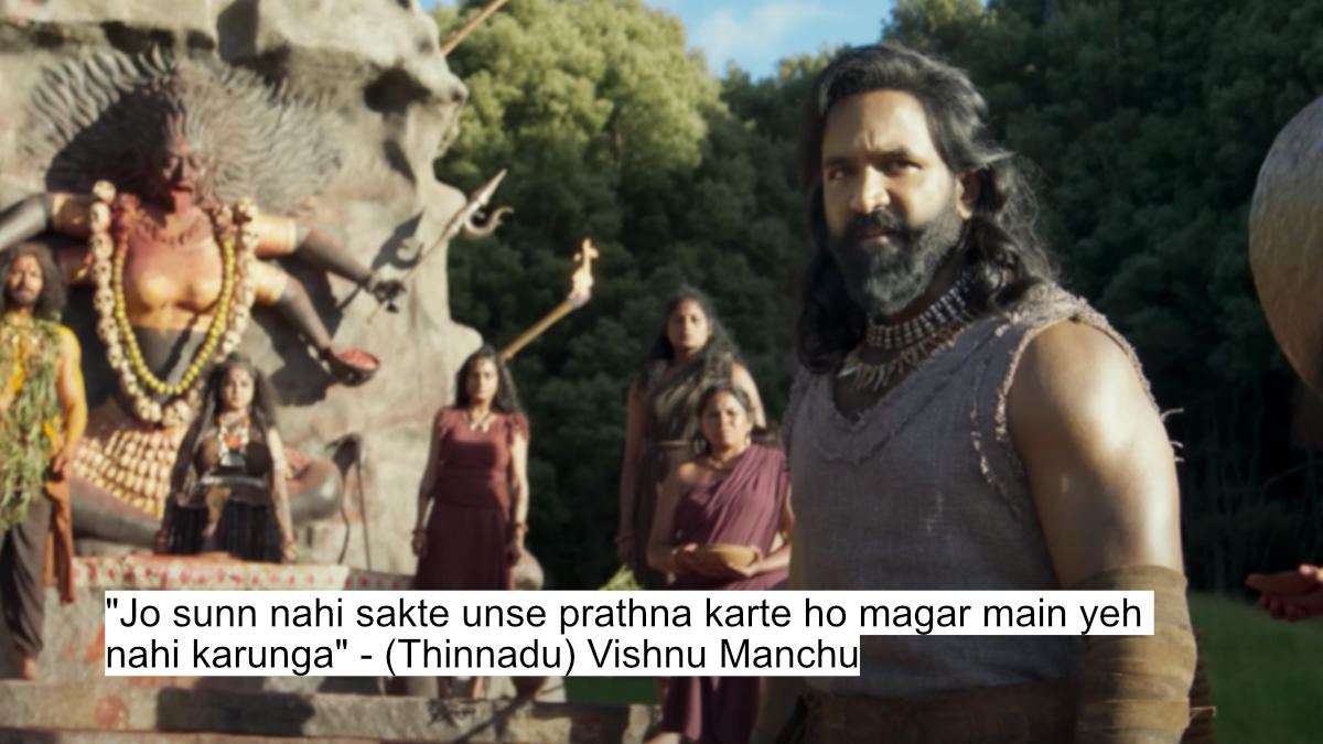 Divine Devotion! Vishnu Manchu And Akshay Kumar'S Kannappa Dialogues Will Leave You Spellbound 3 "jo sunn nahi sakte unse prathna karte ho magar main yeh nahi karunga" - (thinnadu) vishnu manchu