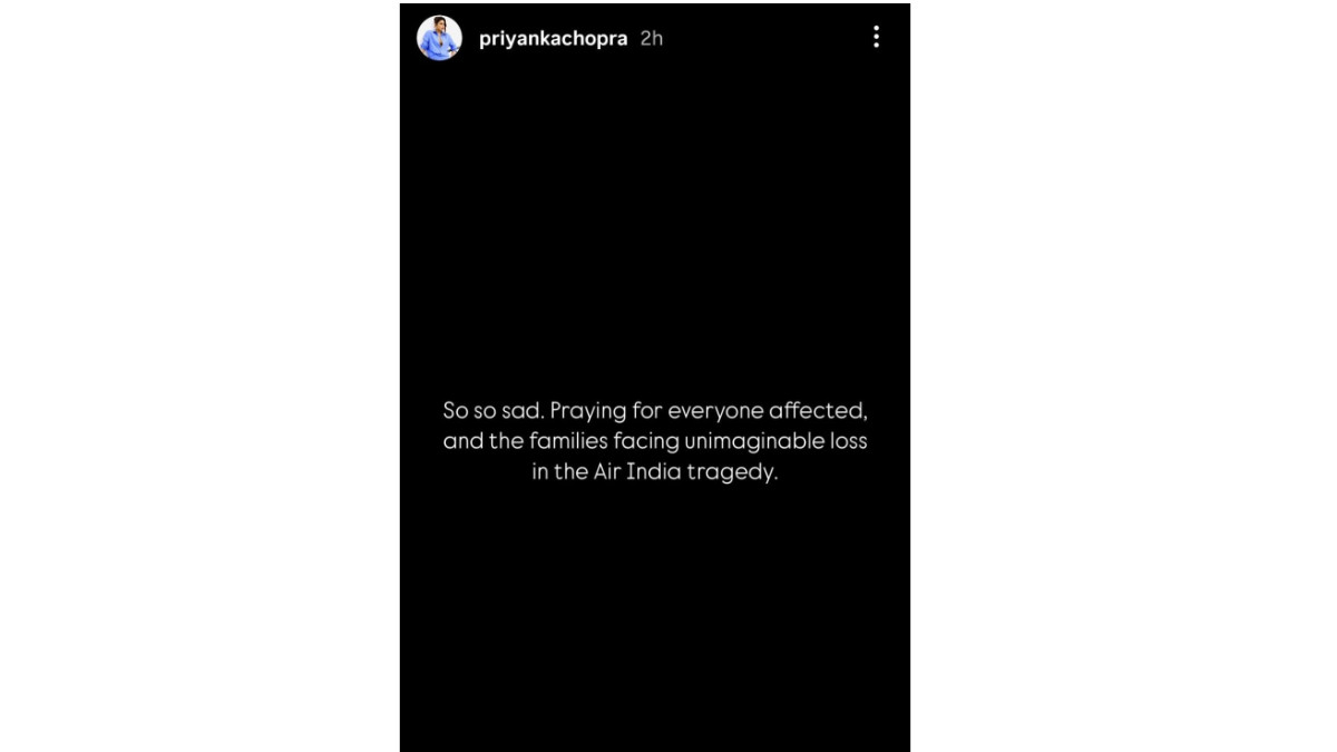 Priyanka Chopra'S Emotional Response To Ahmedabad Plane Crash: 'My Heart Goes Out' 1 priyanka chopra_pic courtesy instagram