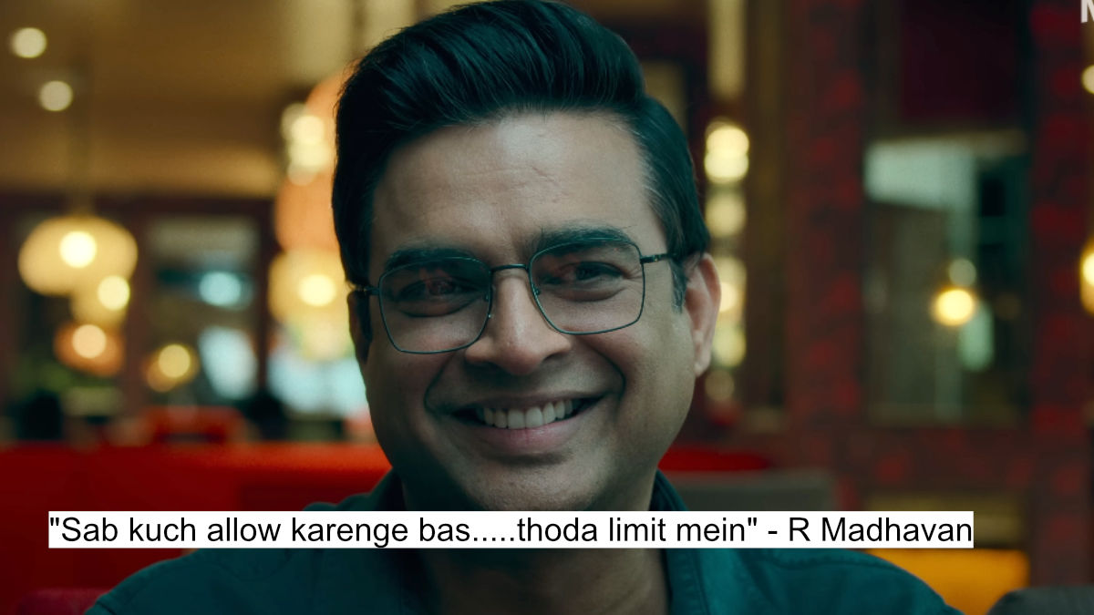 Love On Equal Terms: R Madhavan And Fatima Sana Shaikh'S Aap Jaisa Koi Dialogues Will Melt Your Heart 6 sab kuch allow karenge bas.....thoda limit mein - r madhavan