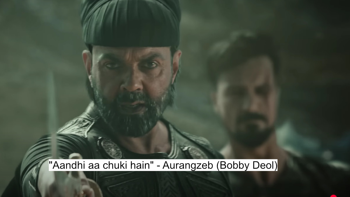 The Battle For Dharma Begins! Pawan Kalyan'S Powerful Dialogues In 'Hari Hara Veera Mallu' Will Leave You Speechless 9 aandhi aa chuki hain - aurangzeb (bobby deol)