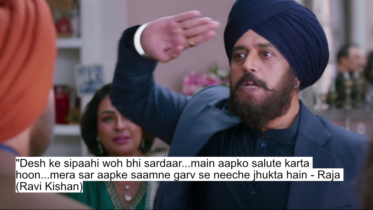 Sardaar'S Sassy Comeback: Ajay Devgn'S Son Of Sardaar 2 Dialogues Will Leave You In Splits 4 "desh ke sipaahi woh bhi sardaar...main aapko salute karta hoon...mera sar aapke saamne garv se neeche jhukta hain - raja (ravi kishan)