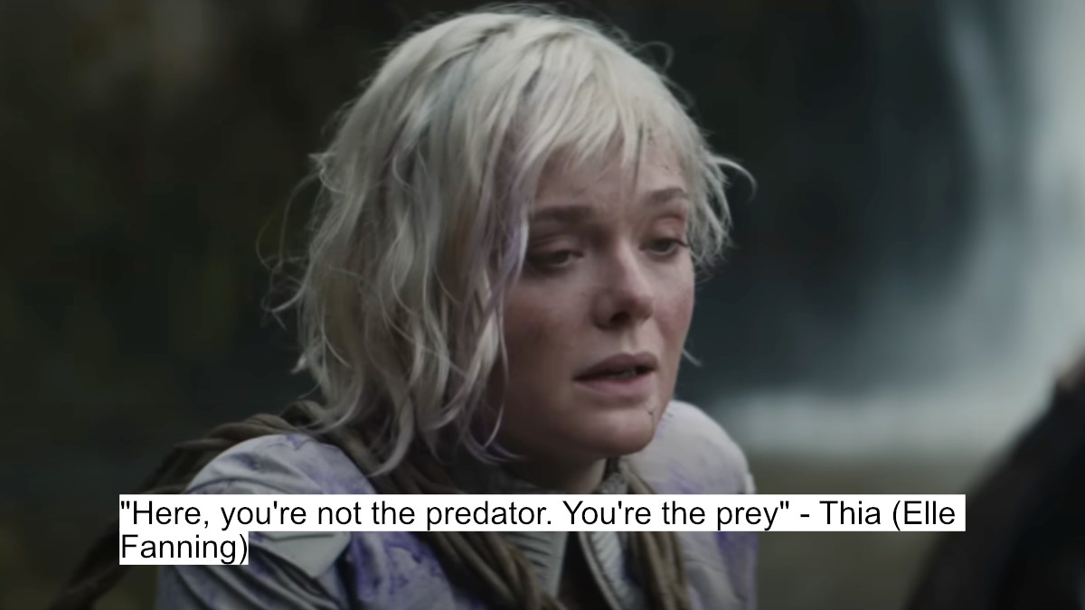 The 'Predator Badlands' Dialogues Reveals A Gripping Storyline - Get Ready! 3 "here, you're not the predator. you're the prey" - thia (elle fanning)