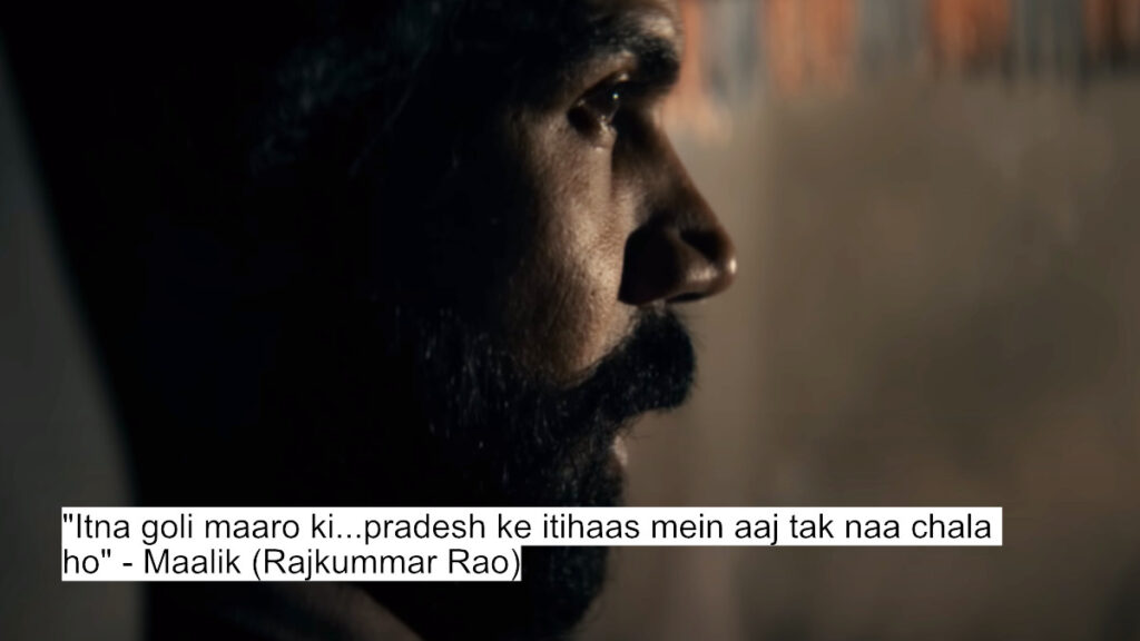 Maalik Dialogues: Rajkummar Rao'S Intense Dialogues Get Fans Hooked 12 "itna goli maaro ki...pradesh ke itihaas mein aaj tak naa chala ho" - maalik (rajkummar rao)